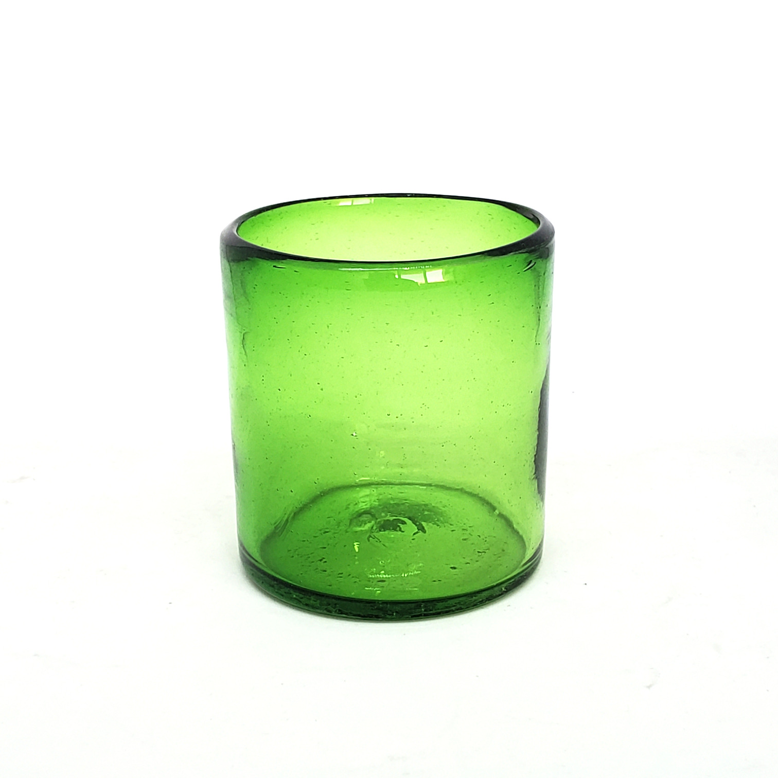 Novedades / Vasos chicos 9 oz color Verde Esmeralda Sólido (set de 6) / Éstos artesanales vasos le darán un toque colorido a su bebida favorita.